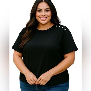 Addition Elle Cotton Blend T-Shirt Size 3X